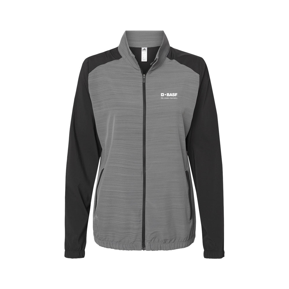 Adidas Women's Heather Block Full-Zip Wind Jacket