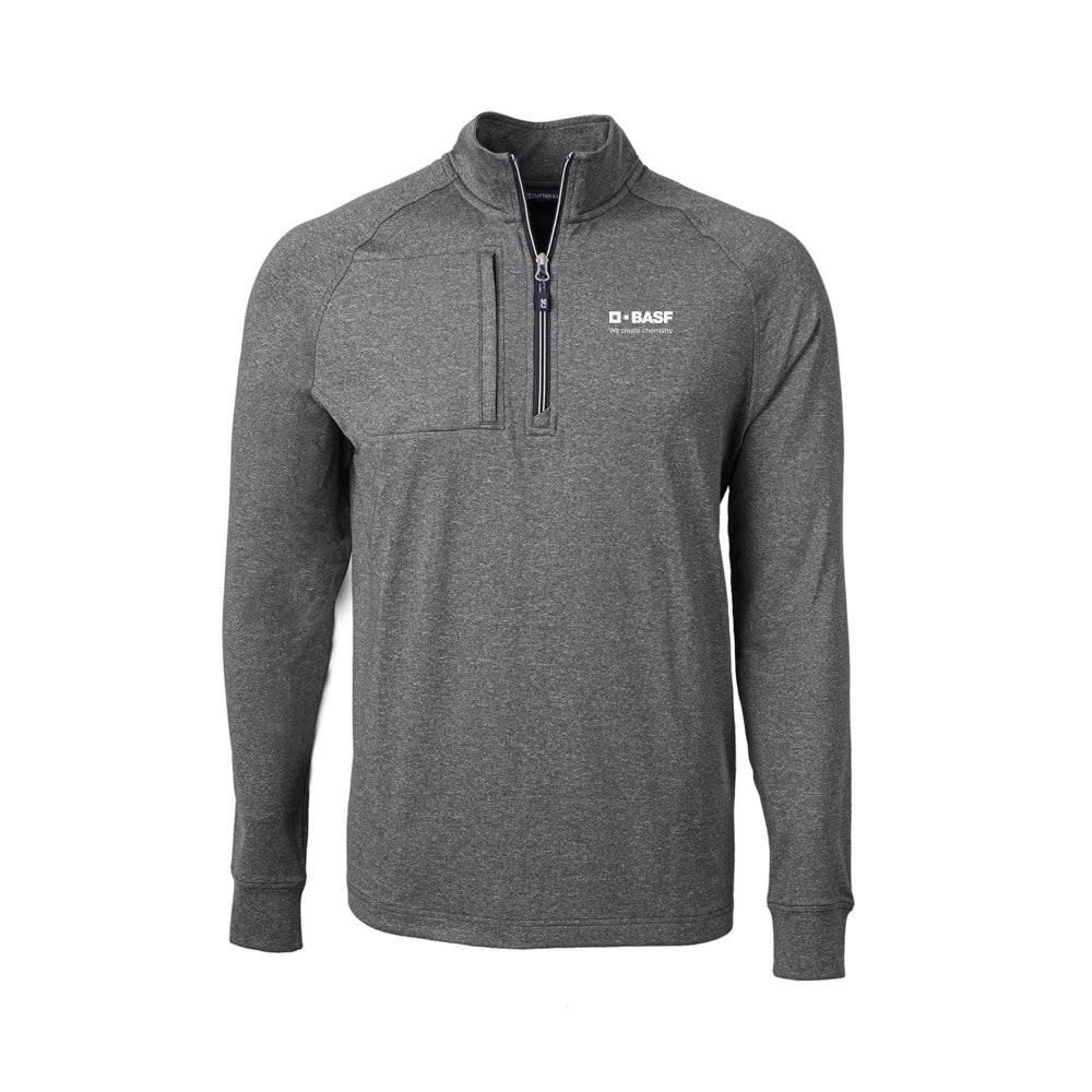 Cutter & Buck Adapt Eco Knit Heather Mens Quarter Zip Pullover